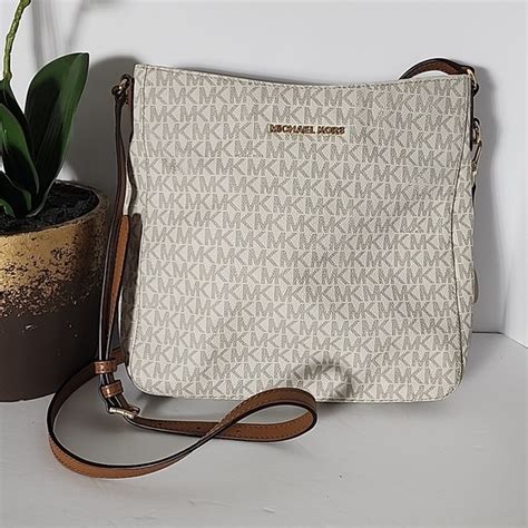 michael kors white monogram crossbody